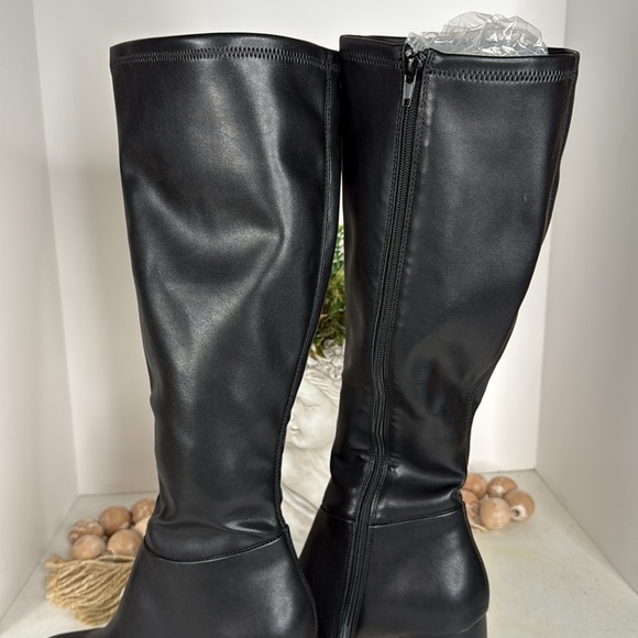 Steve Madden MYNDIE BLACK Boots Size 10 - Picture 6 of 12